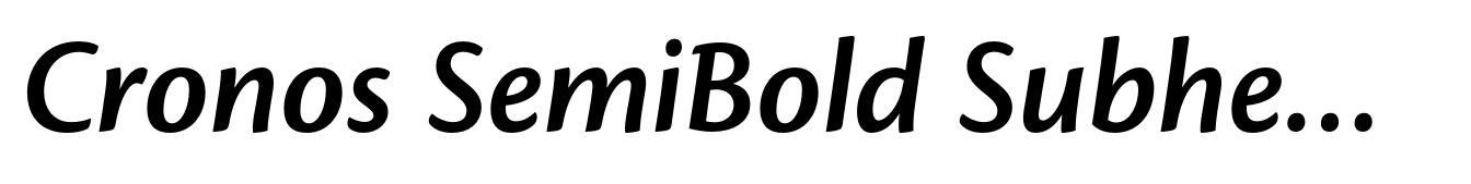 Cronos SemiBold Subhead Italic
